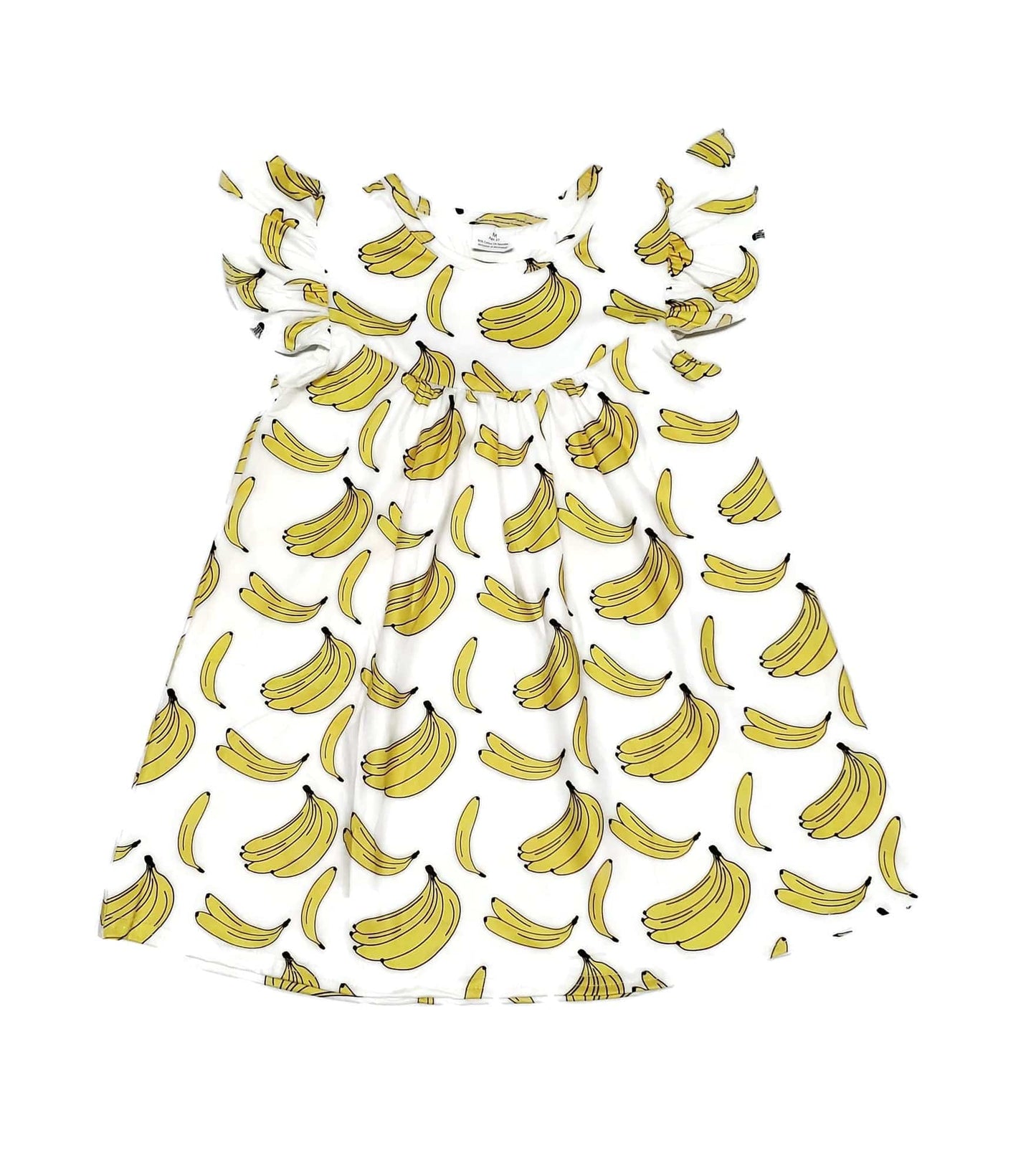 Banana Milk Silk Flutter Dress