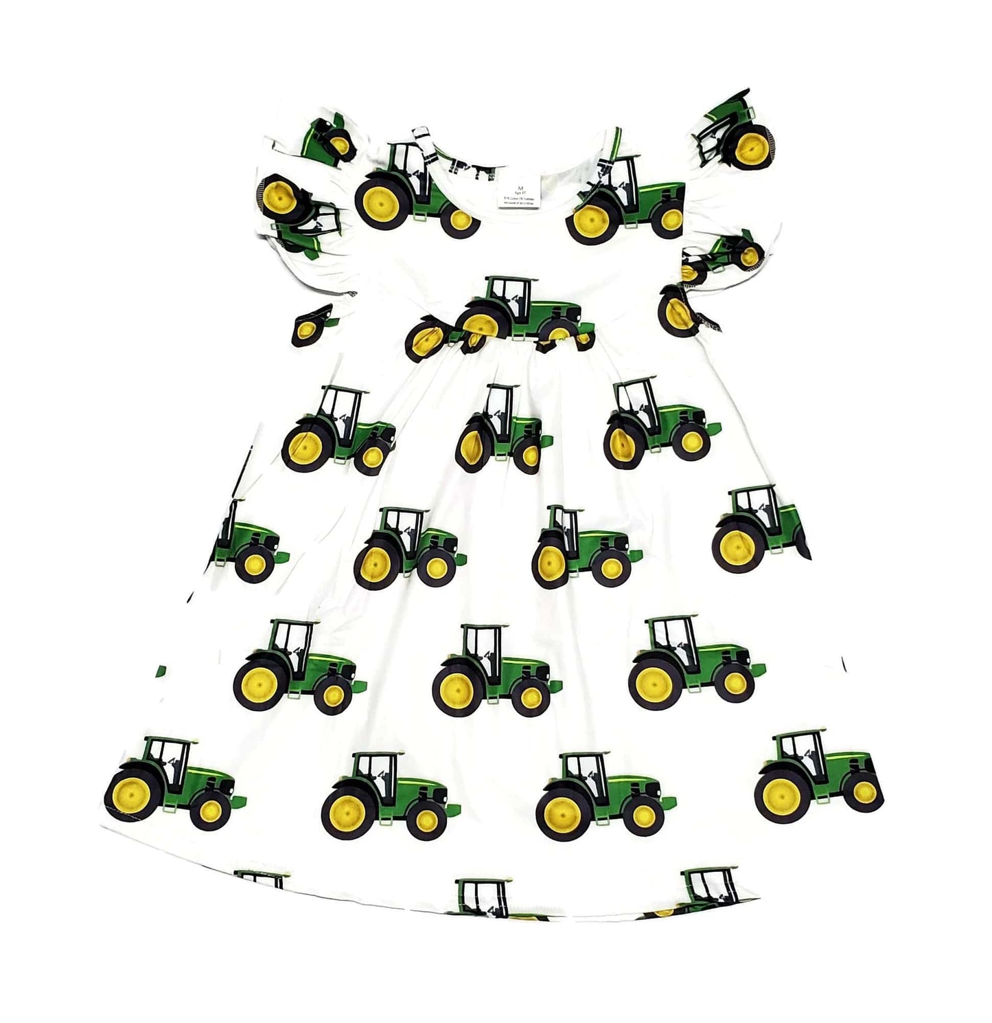 Tractor Milk Silk Flutter Dress