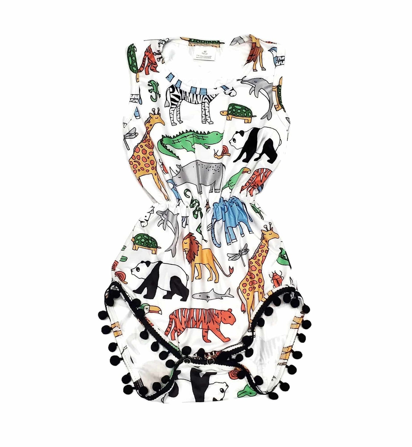 Zoo Milk Silk Pom Pom Romper