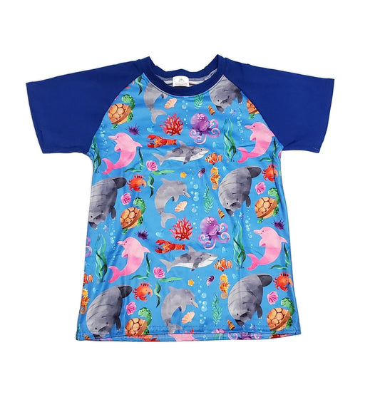Sea Life Milk Silk Raglan