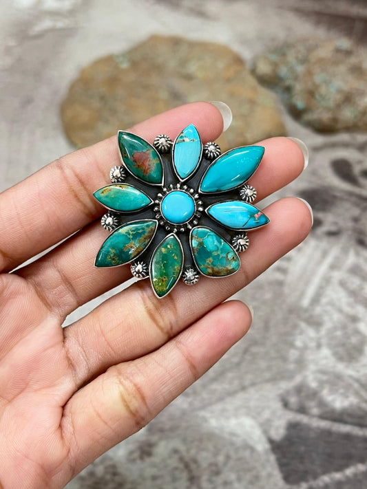 Handmade Sterling Silver Hardy Pit Adjustable Ring with Signed Nizhoni