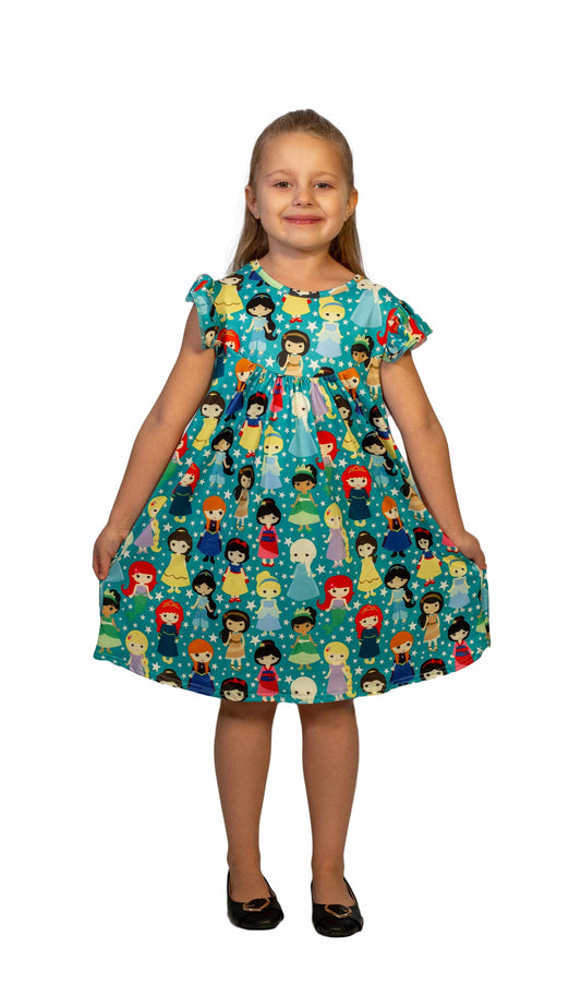 Princess Milk Silk Flutter Dress