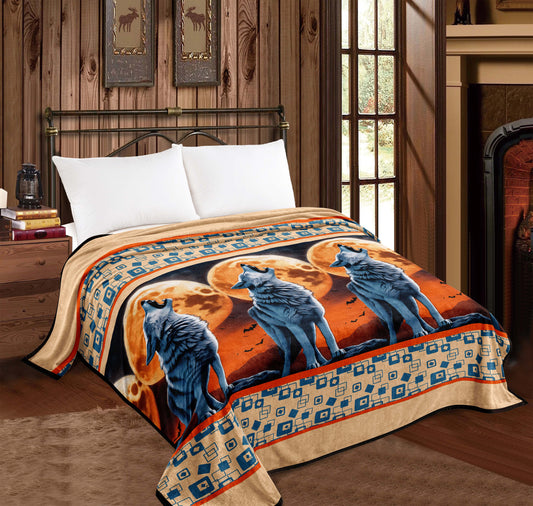 Wolf - MIA King Throw Blanket