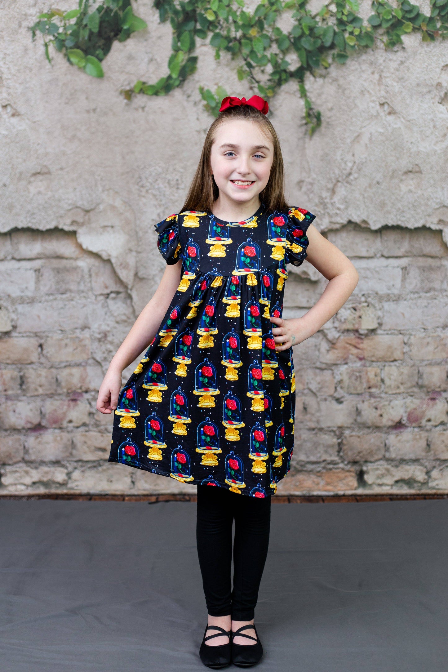 Enchanted Rose Milk Silk Flutter Dress