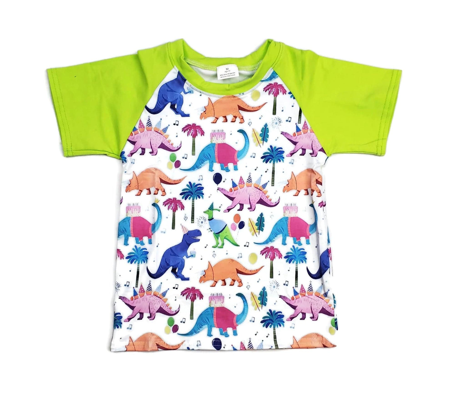 Birthday Dino Milk Silk Raglan