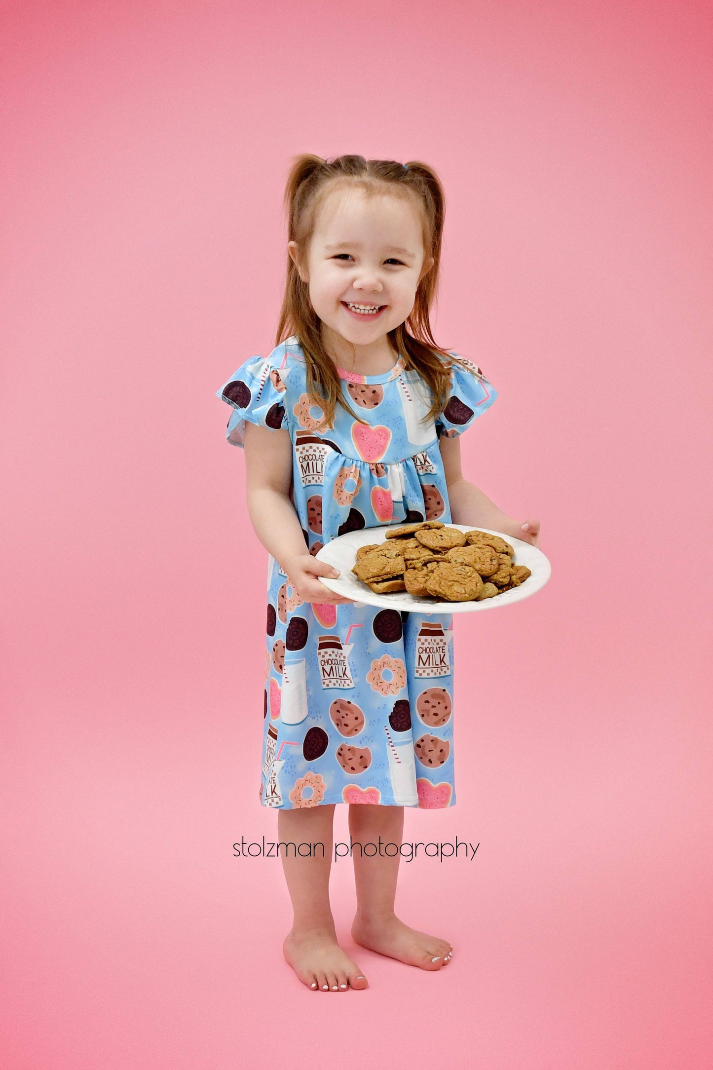 Milk and Cookies Milk Silk Flutter Dress