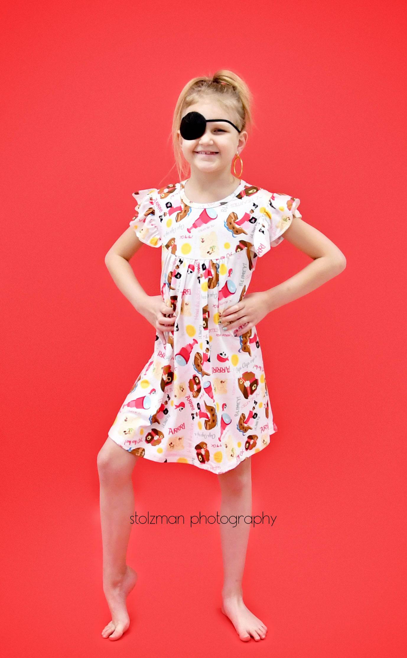 Girly Pirate Milk Silk Flutter Dress