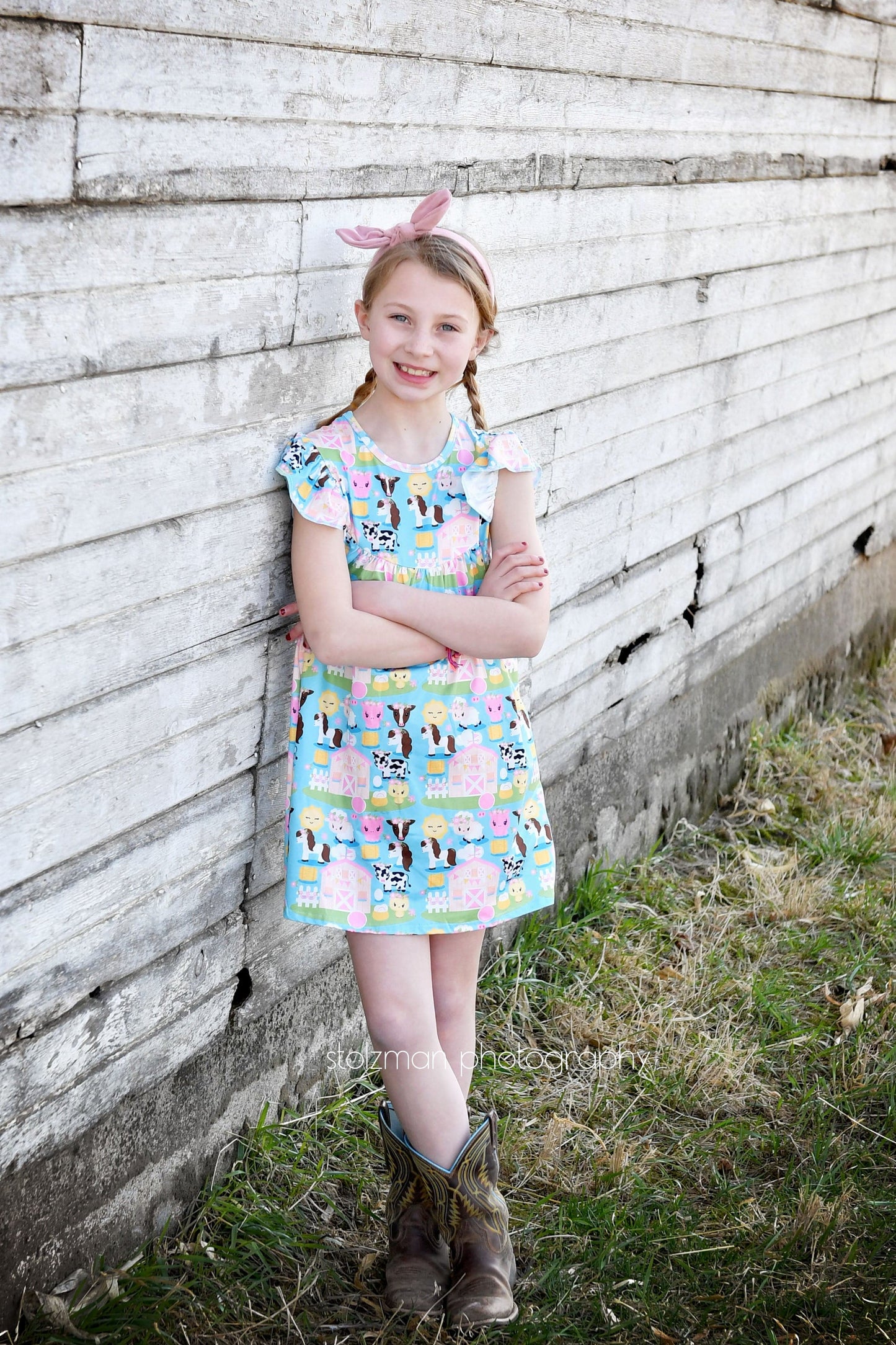 Farm Flutter Milk Silk Dress