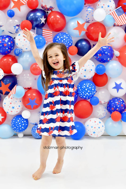 Crab Milk Silk Flutter Dress