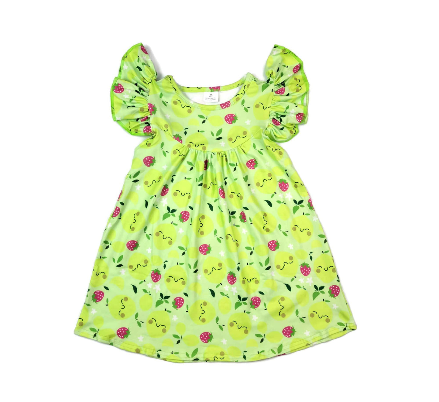 Fruity Lemonade Milk Silk Flutter Dress