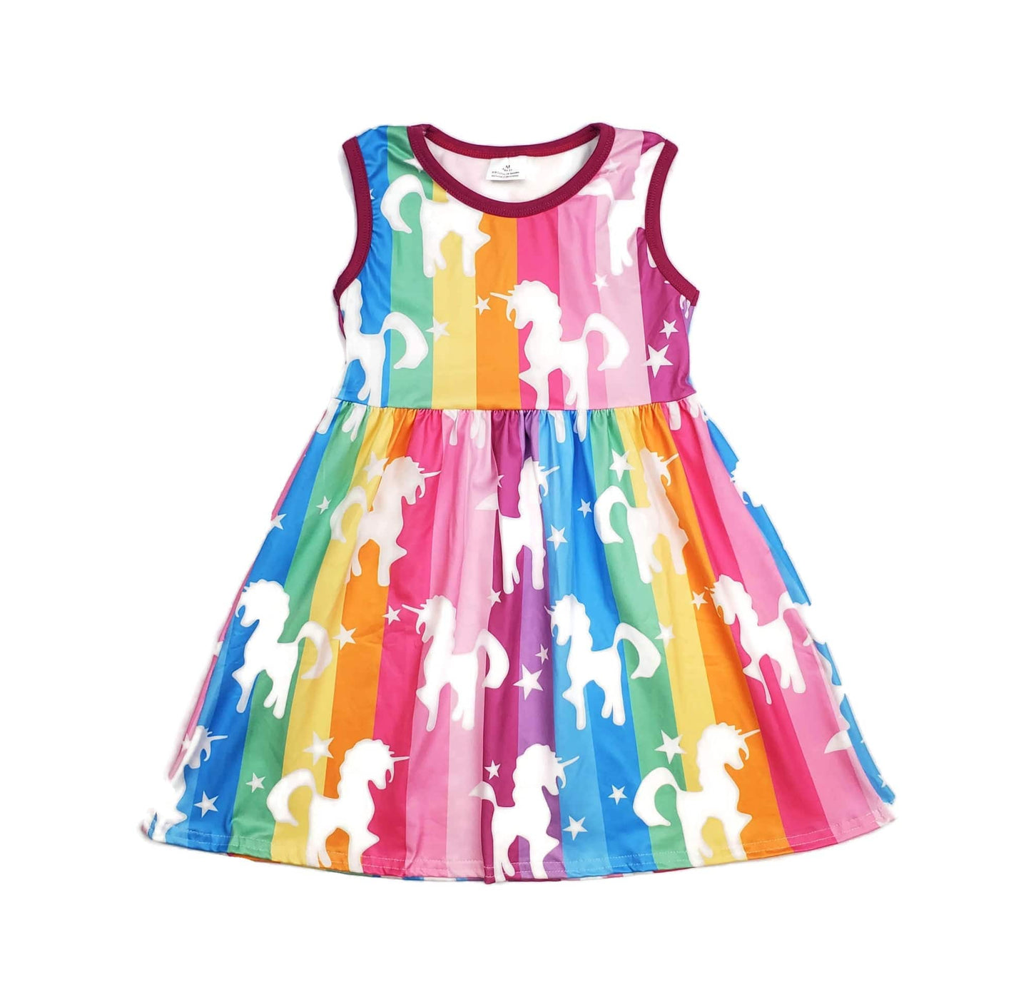 Rainbow Unicorn Milk Silk Tank Dress