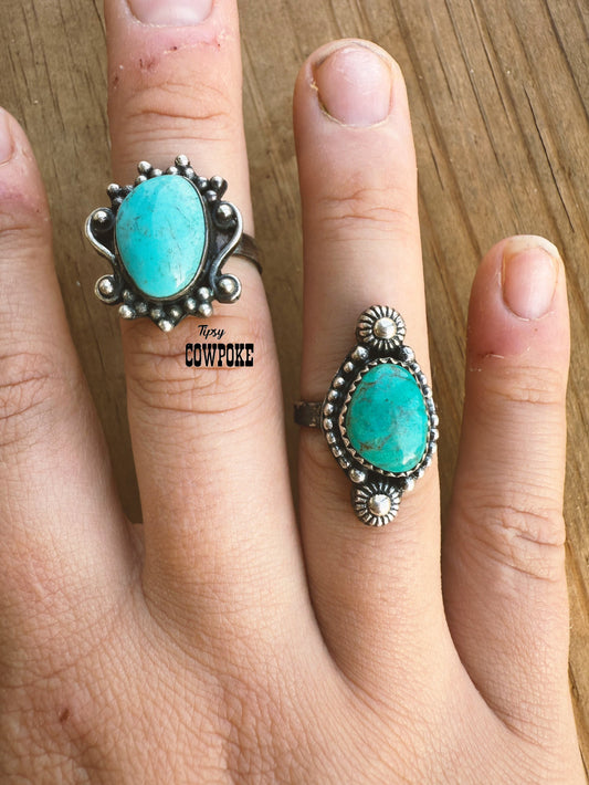 Size 7 Turquoise Rings