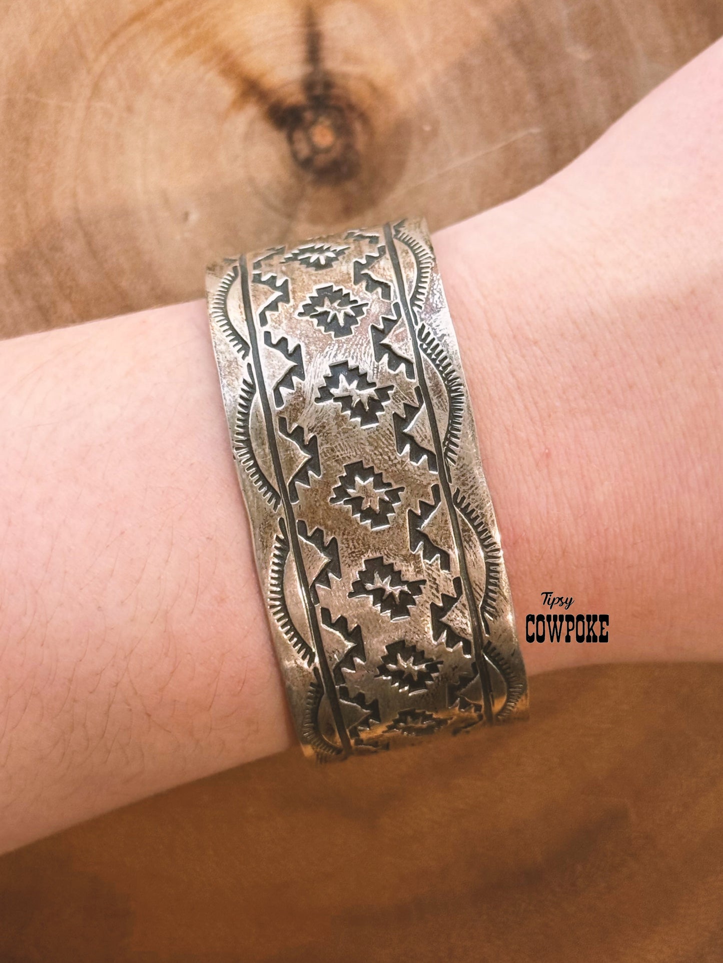 Silver Stamped Cuff Bracelet