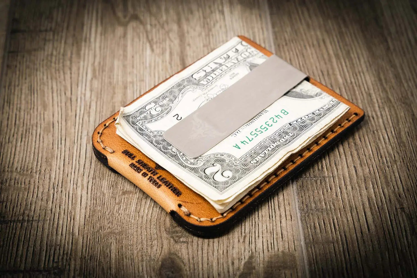 The Keller Money Clip - Saddle Tan