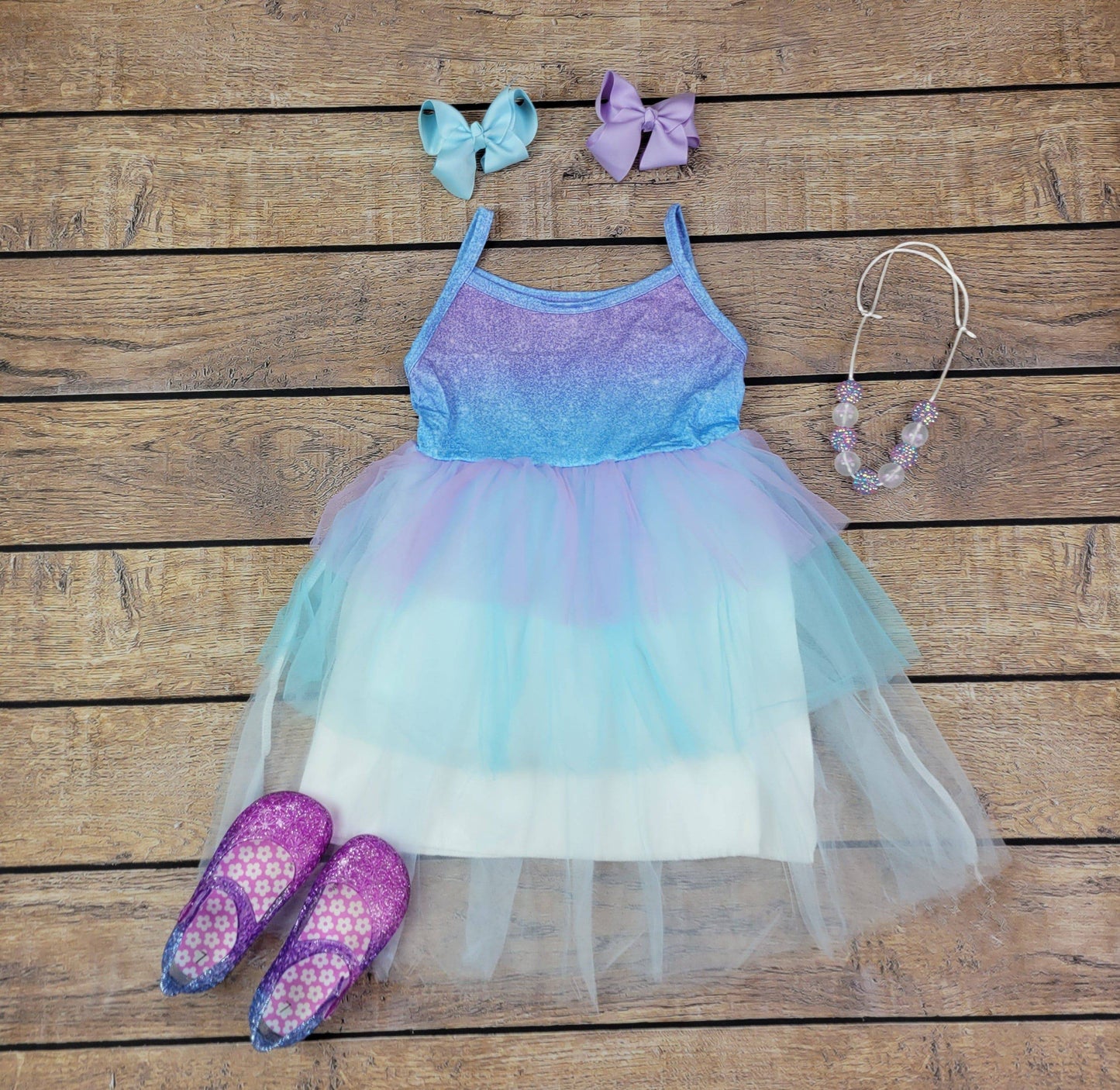 Pastel Anniversary Layered Tutu Dress