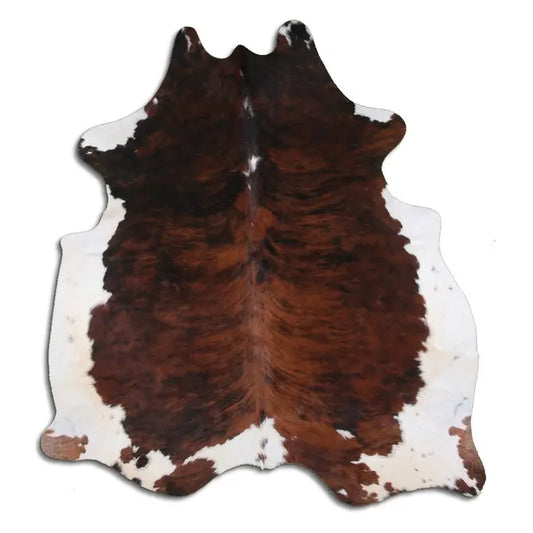 Brindle White Belly Jumbo Cowhide Size 7-8 foot Big