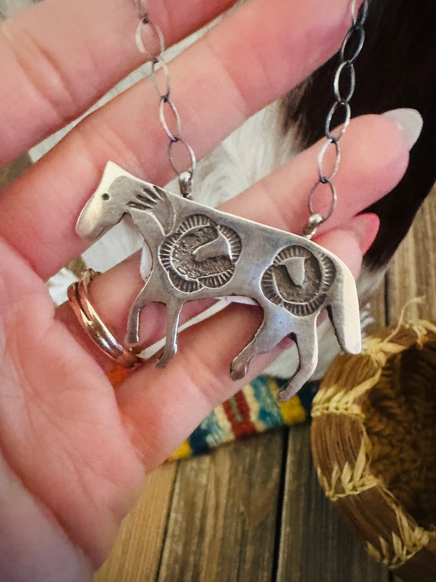 Handcrafted Sterling Silver Horse Necklace