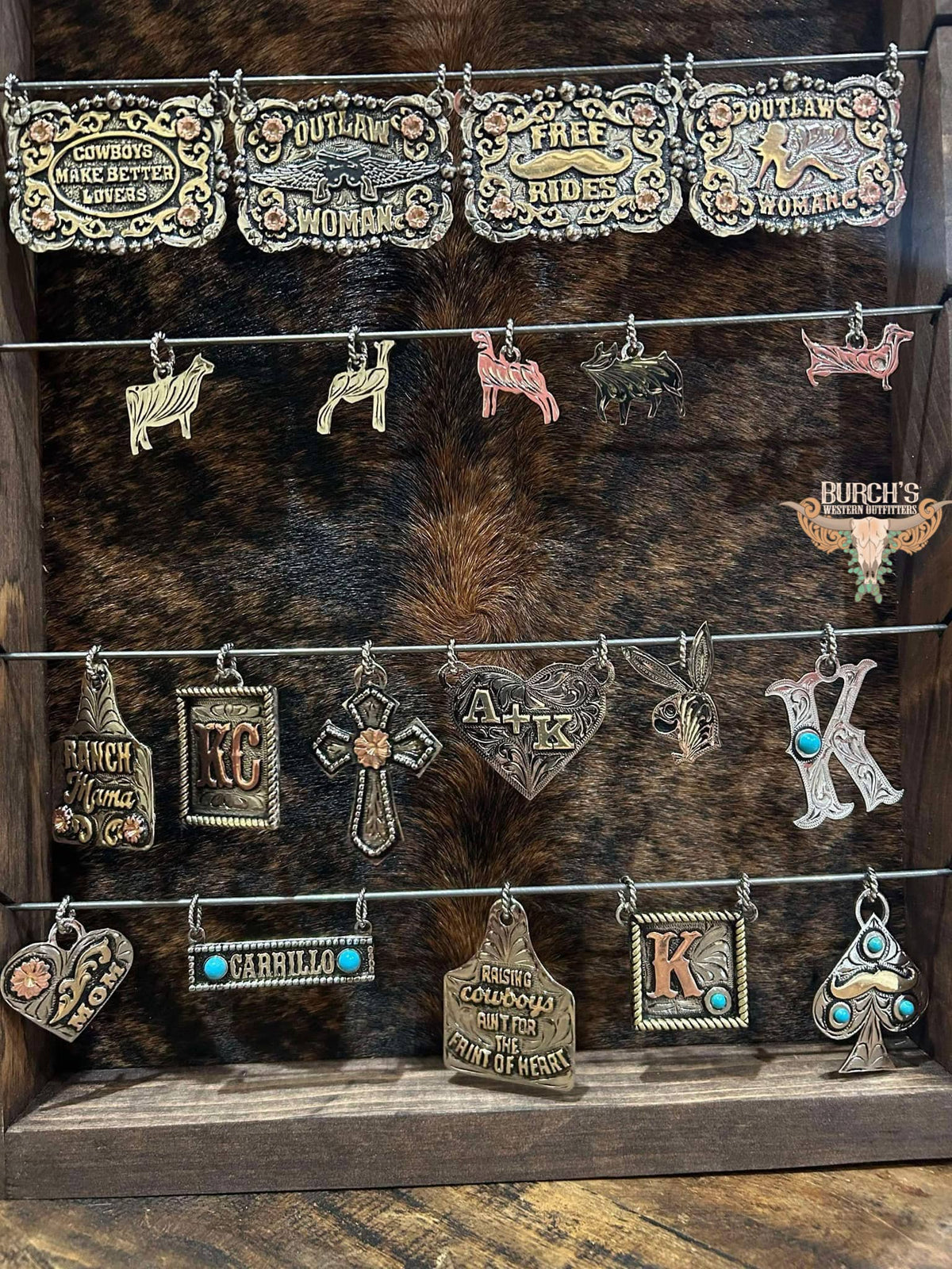 Cowhide Pendant Holder Display