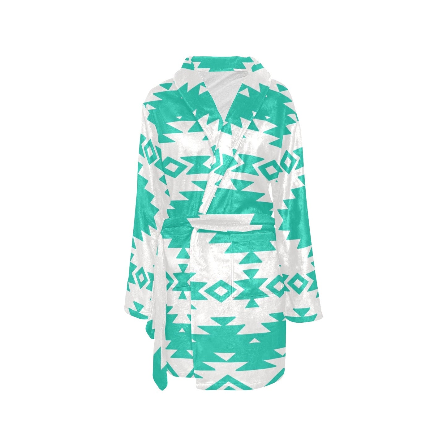 Turquoise Aztec Women's Western Bath Robe