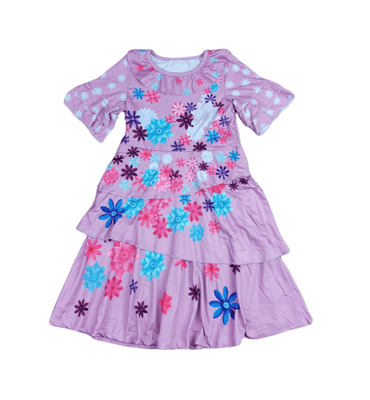Flower Sister Milk Silk Dress