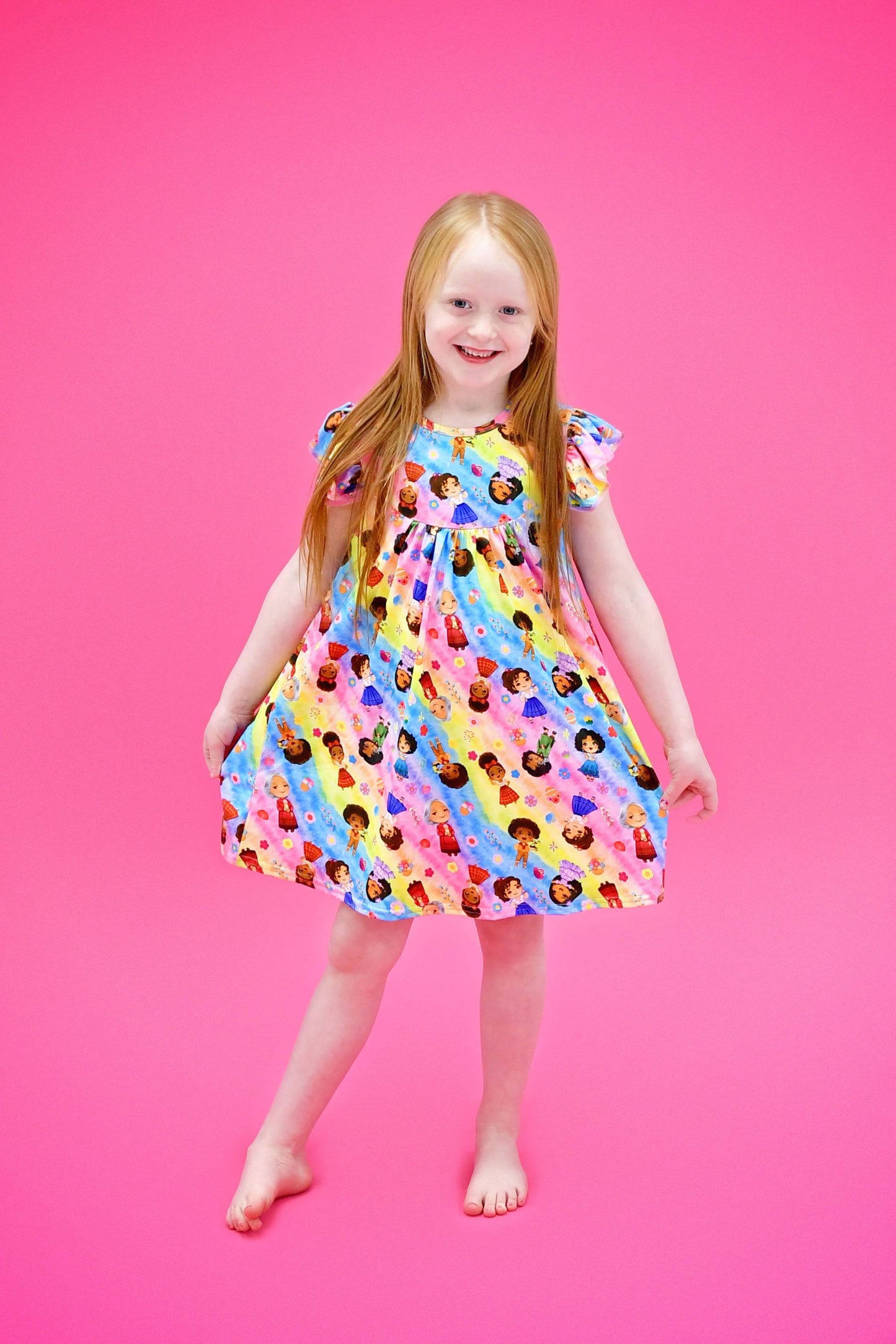 Miracle Family Milk Silk Flutter Dress