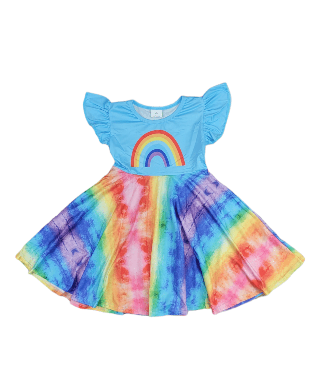 Rainbow Flutter Milk Silk Twirl Dress