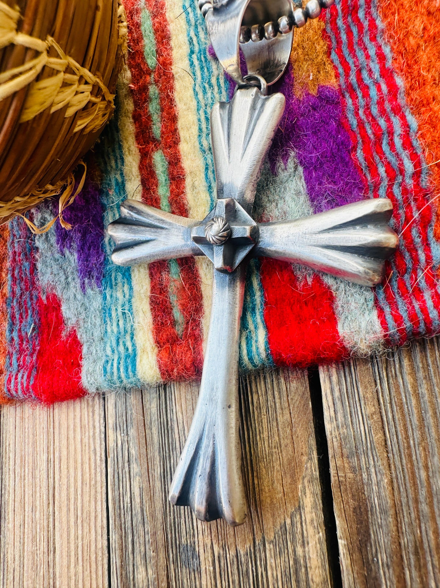 Handcrafted Sterling Silver Cross Pendant by Chimney Butte