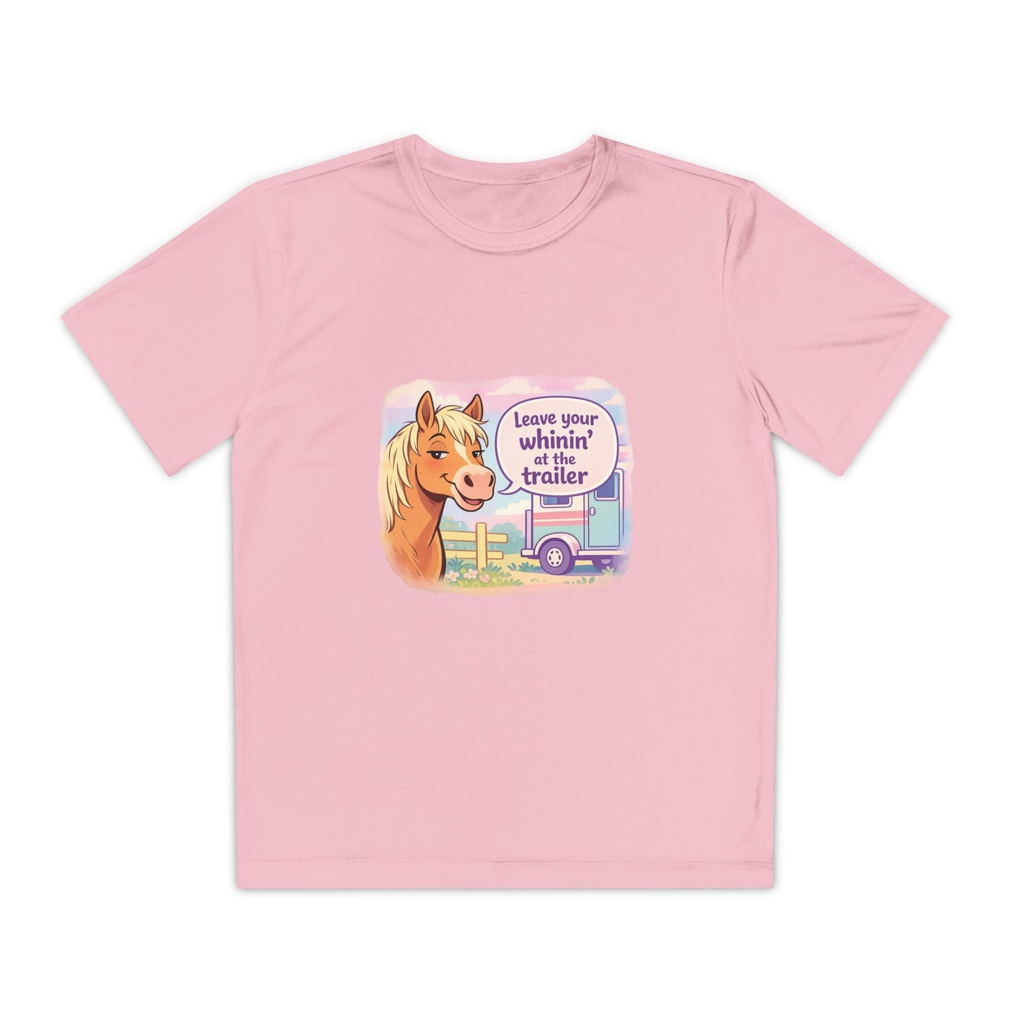 "Leave Your Whinin' at the Trailer" Girls Moisture-wicking Sport T-shirt