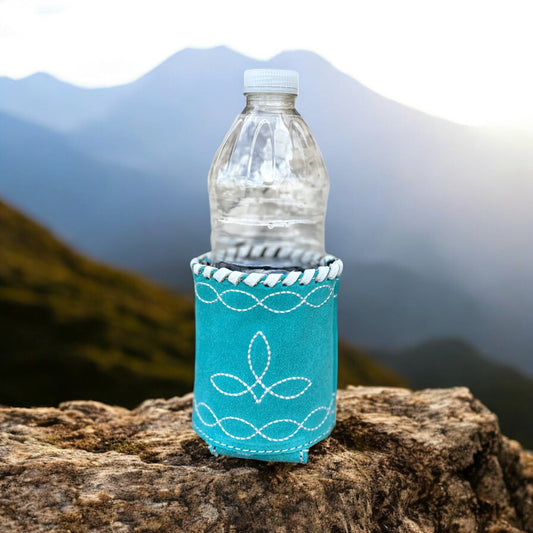 Turquoise BootStitch Koozie