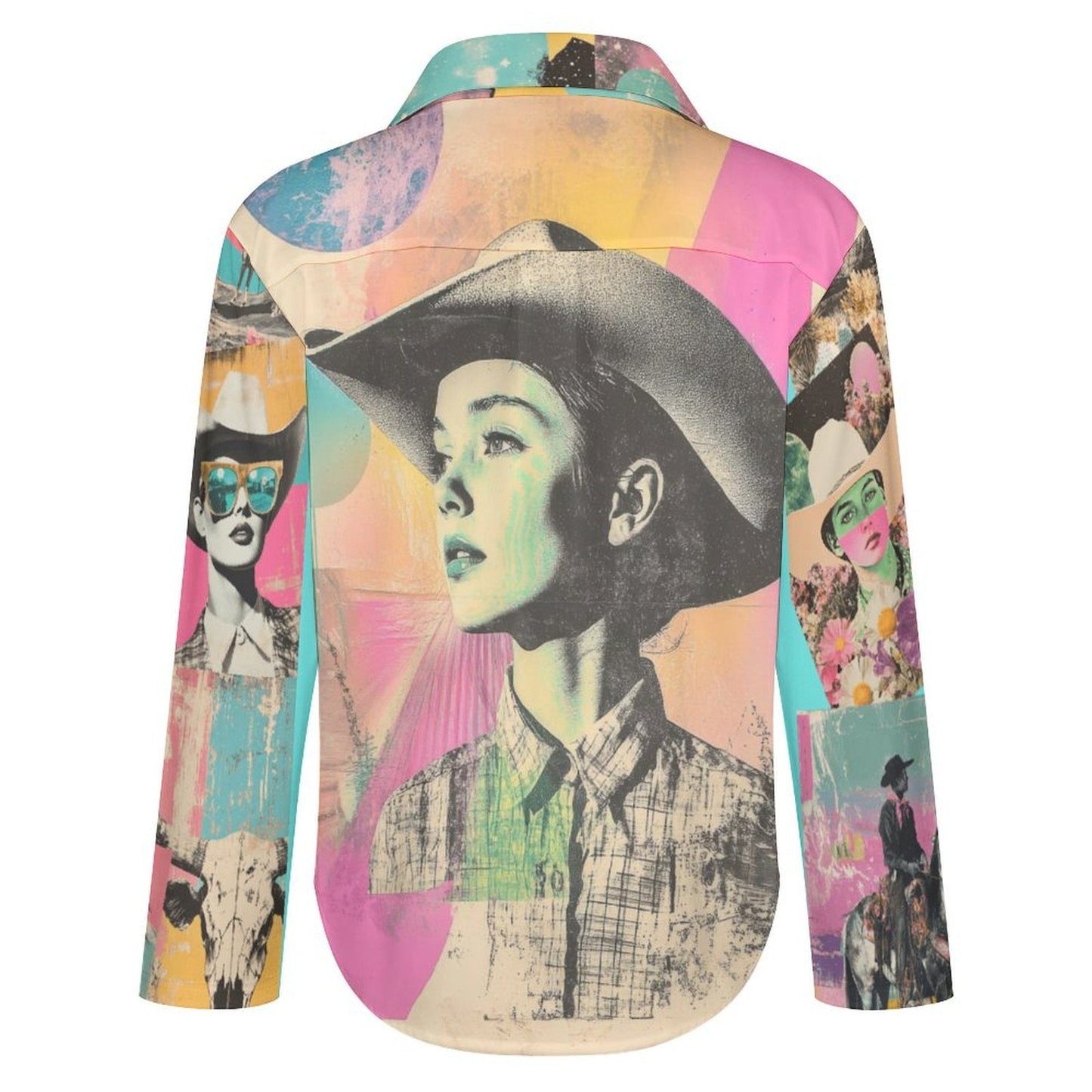 Baha Ranch Dreamgirl Retro Pop Western Vintage Button Up Shirt