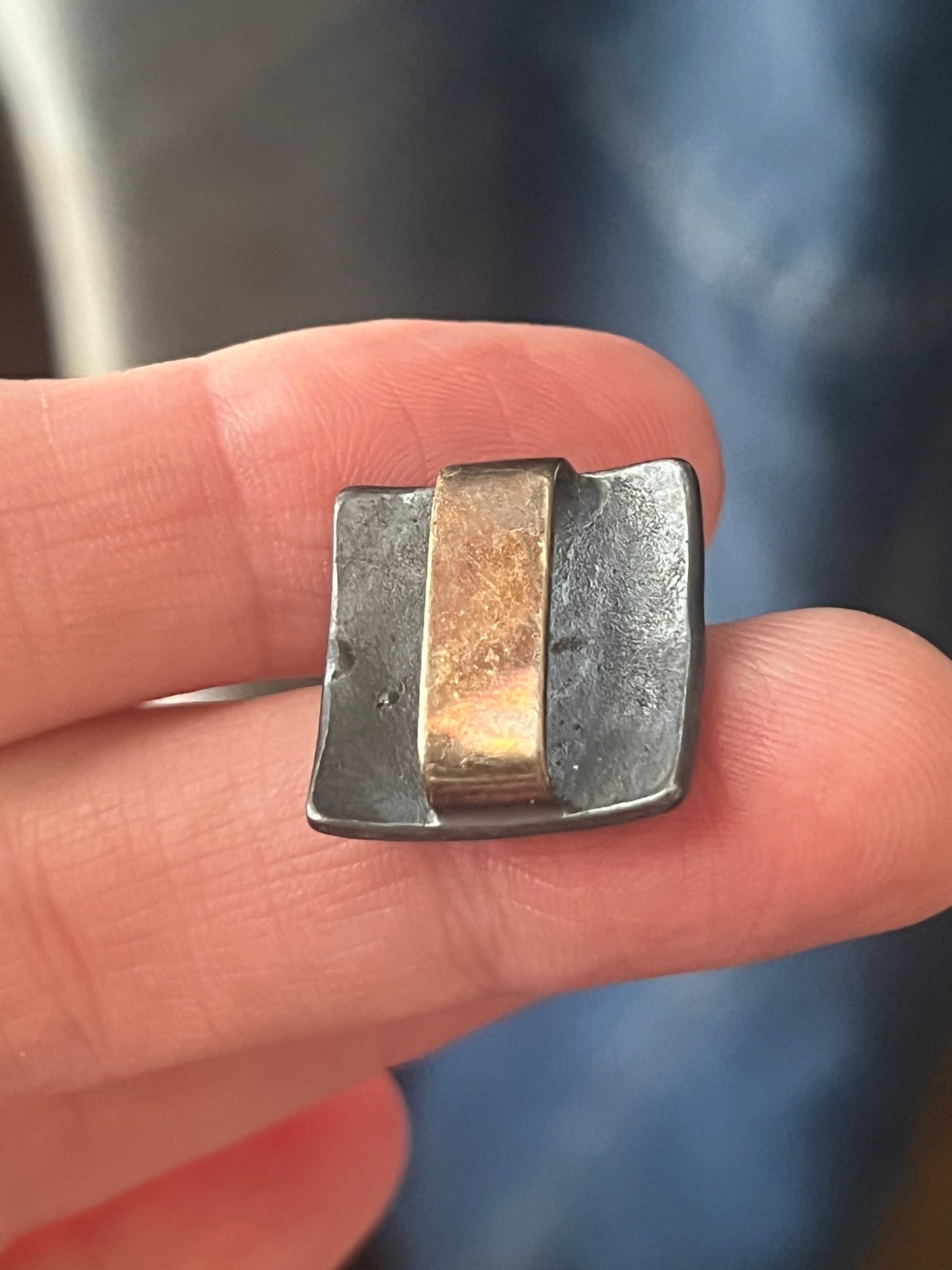 Sterling Silver Concho Slide, 4 Directions