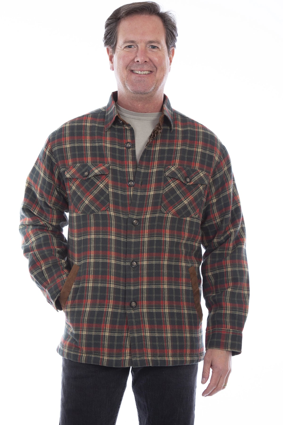Scully Trail Haven - Men's Western Flannel Shirt Jacket