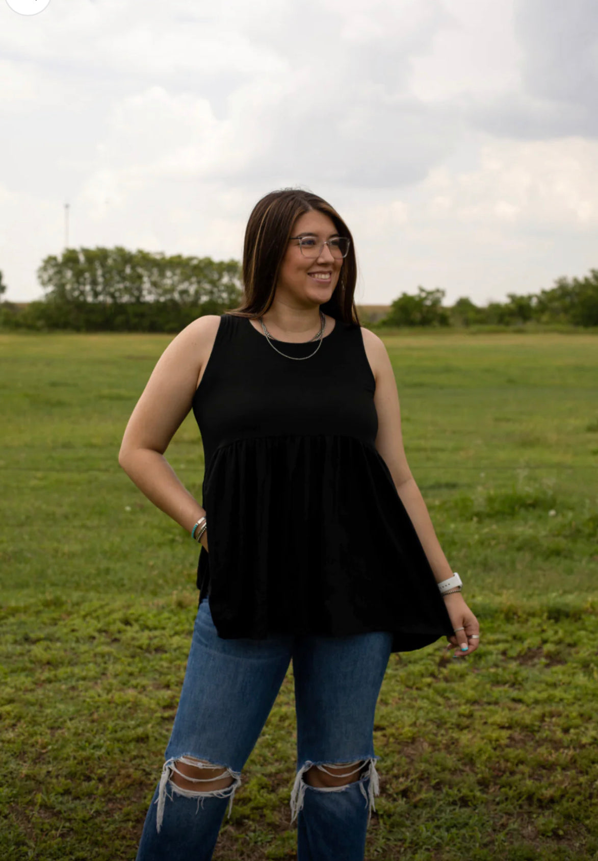 Black - Baby Doll S-3XL Top