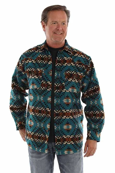 Scully Mesa Crest - Men's Western Flannel Shirt Jacket