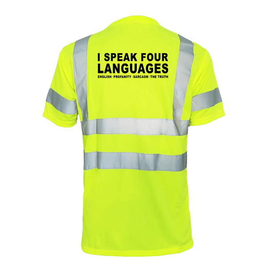 Four Languages - Reflective Safety T-Shirt