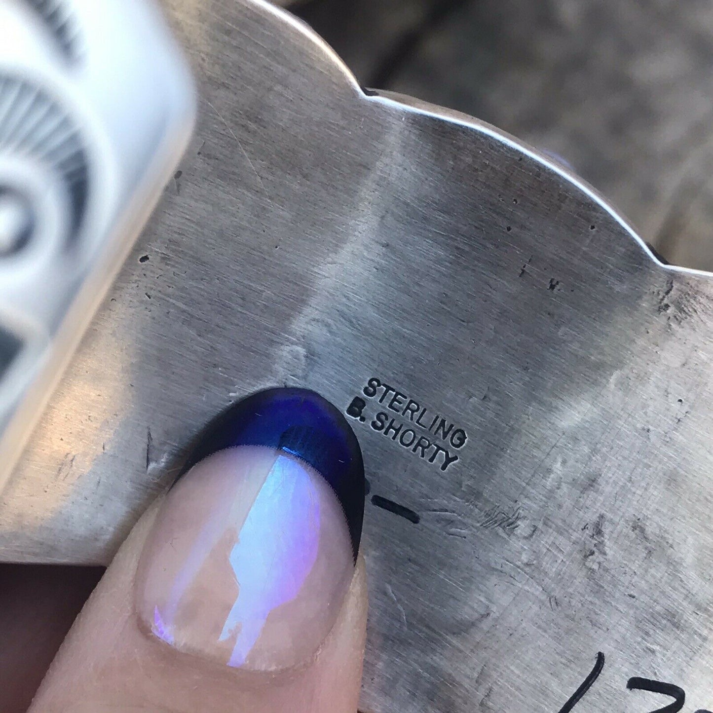 Navajo Sterling Silver Royston Turquoise Cuff Bracelet By Benson Shorty