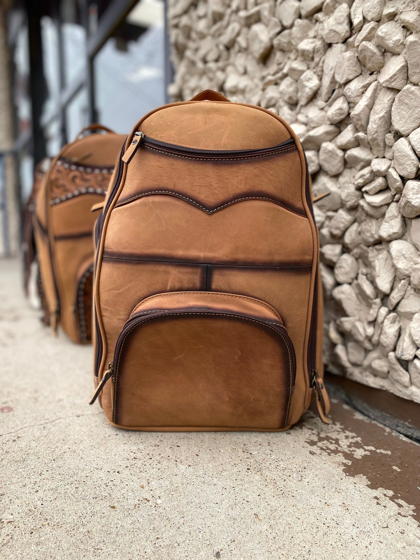 Burn Leather Backpack