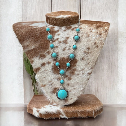 Deluxe Tan cowhide necklace display