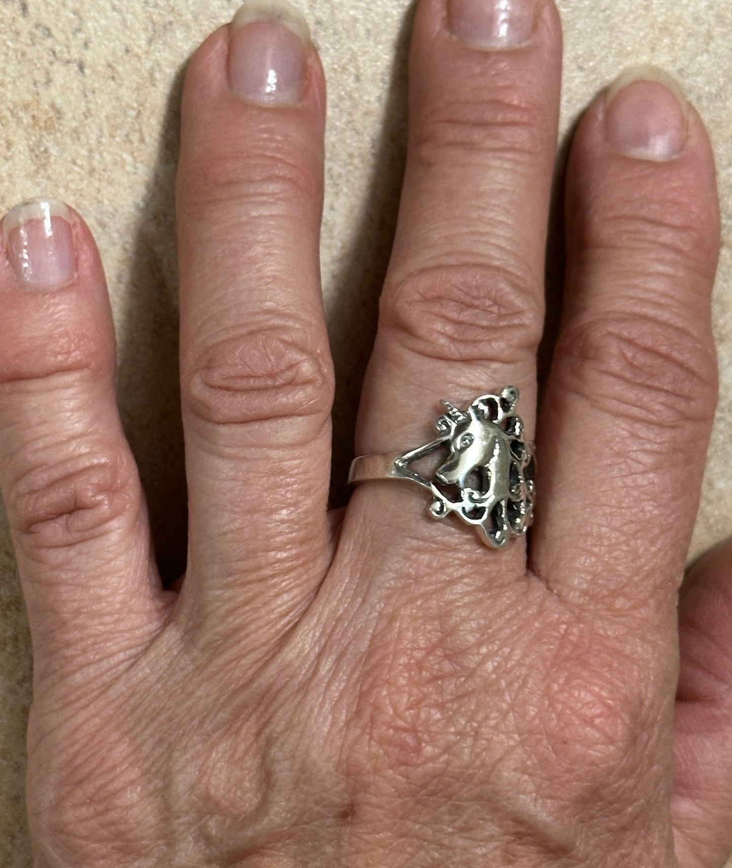 Sterling Silver Horse Head Ring