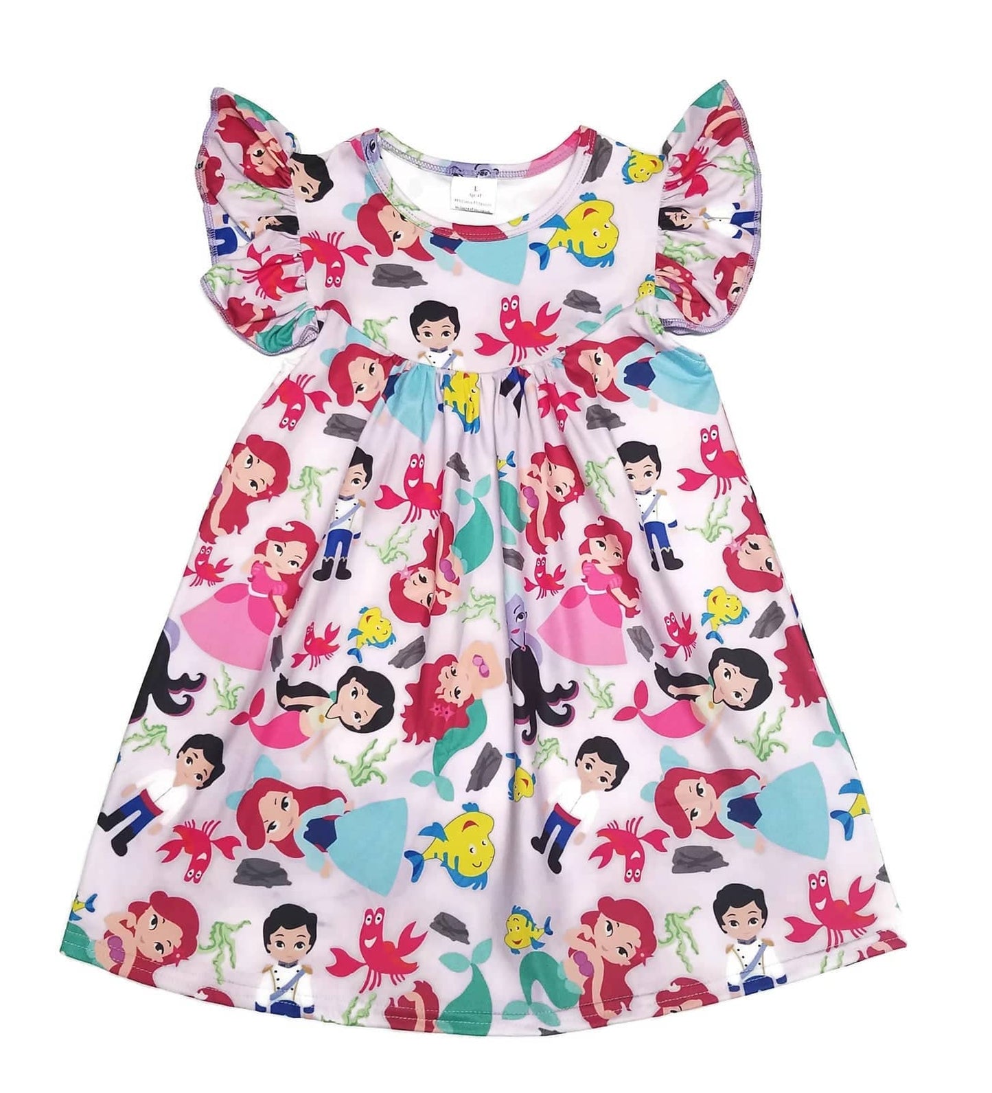Under the Sea Milk Silk Flutter Dress