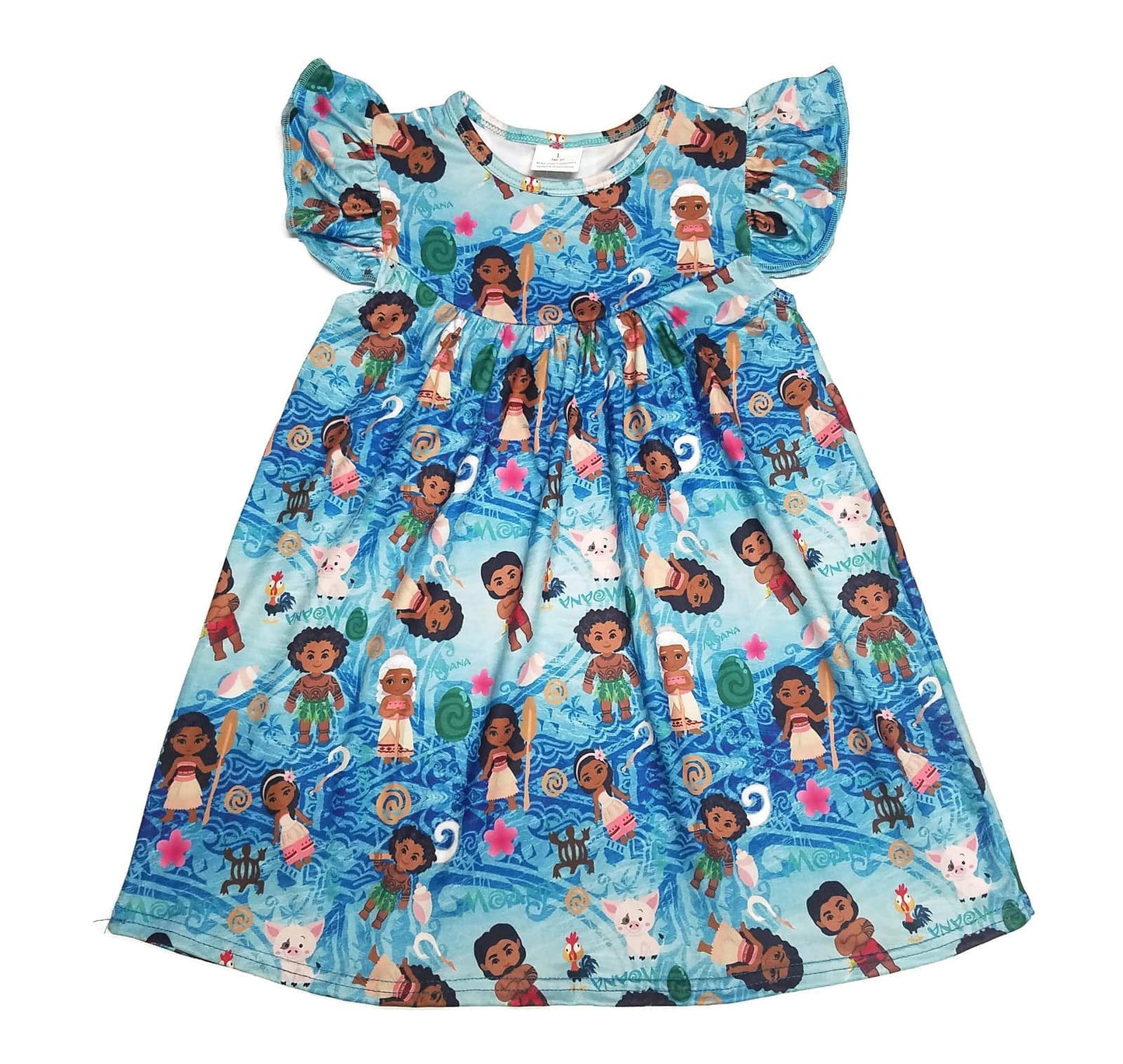 Island Princess Milk Silk Flutter Dress