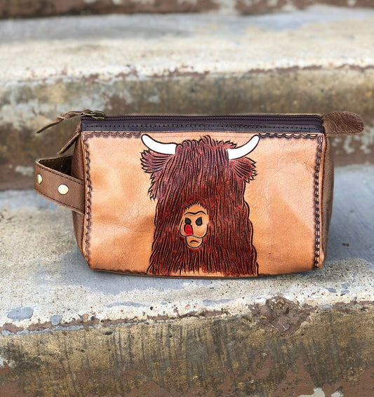 Highland Tooled & Leather Toiletry Bag