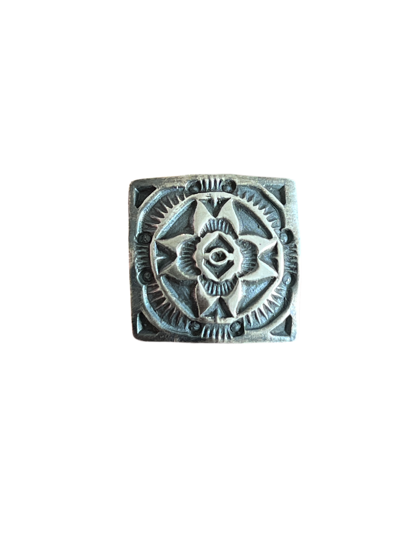 Sterling Silver Concho Slide, The Cactus Flower