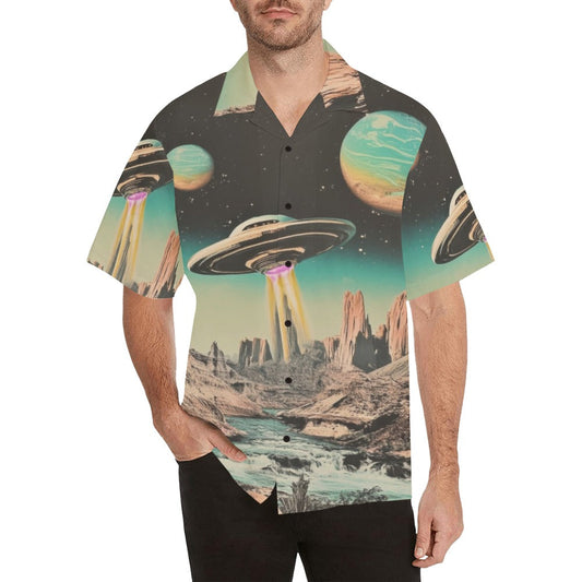 Baha Ranch Retro Pop Western Space Cowboy Camp Shirt