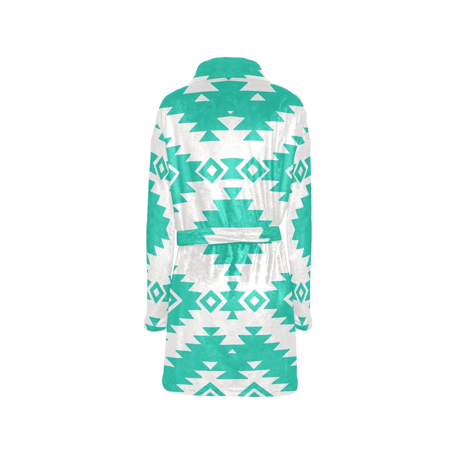 Turquoise Aztec Women's Western Bath Robe