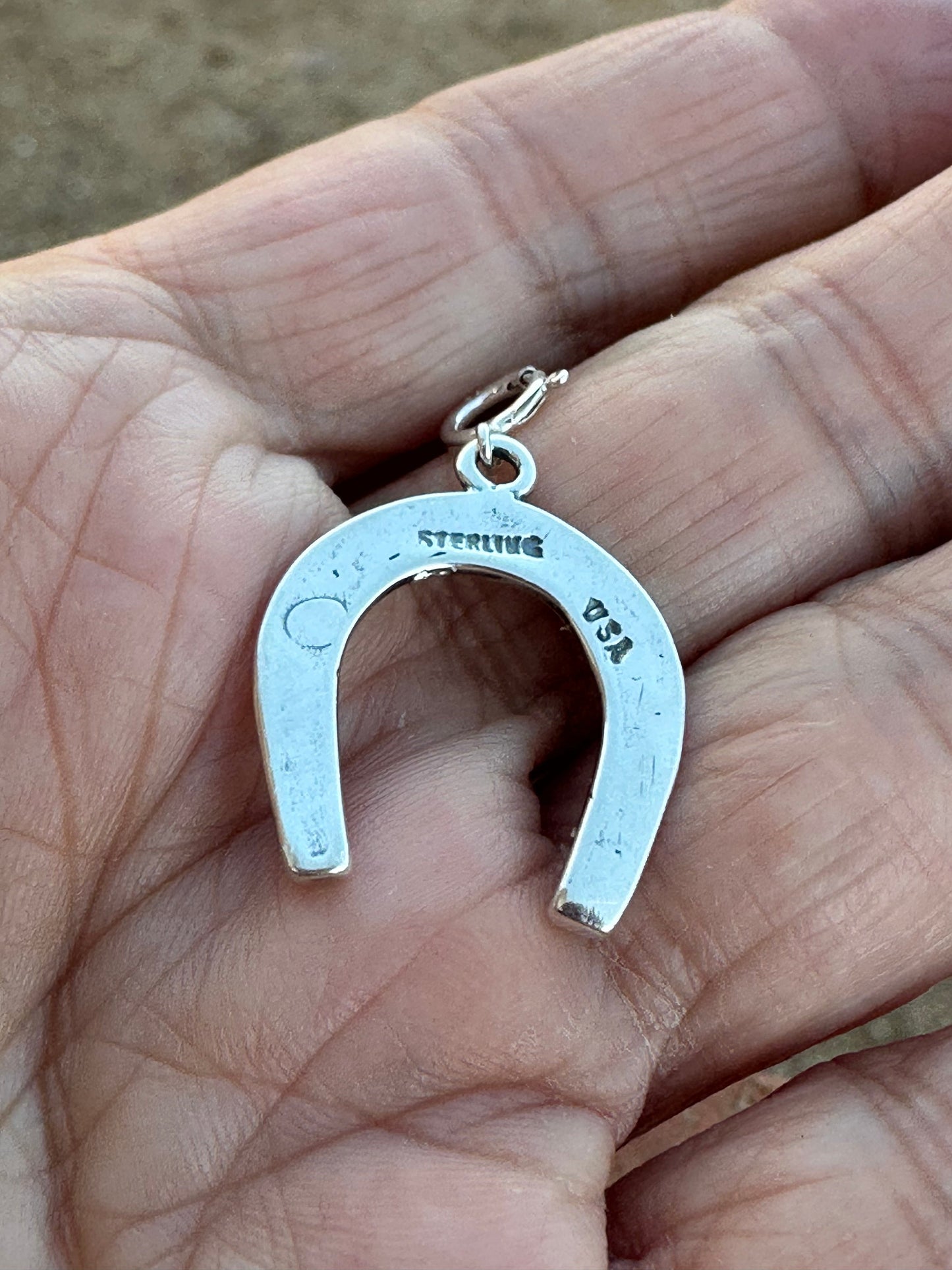 Handcrafted Sterling Silver Horseshoe Charm
