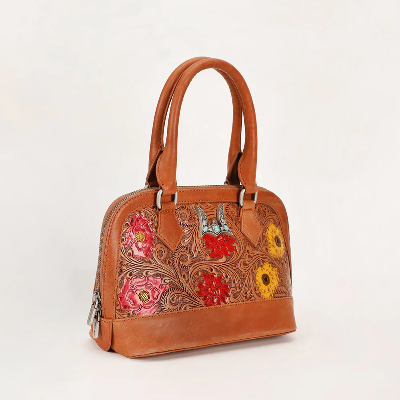Loyalwest Suave Mini Bag PetalHide - Petal Hide Handtooled Leather And Calfskin