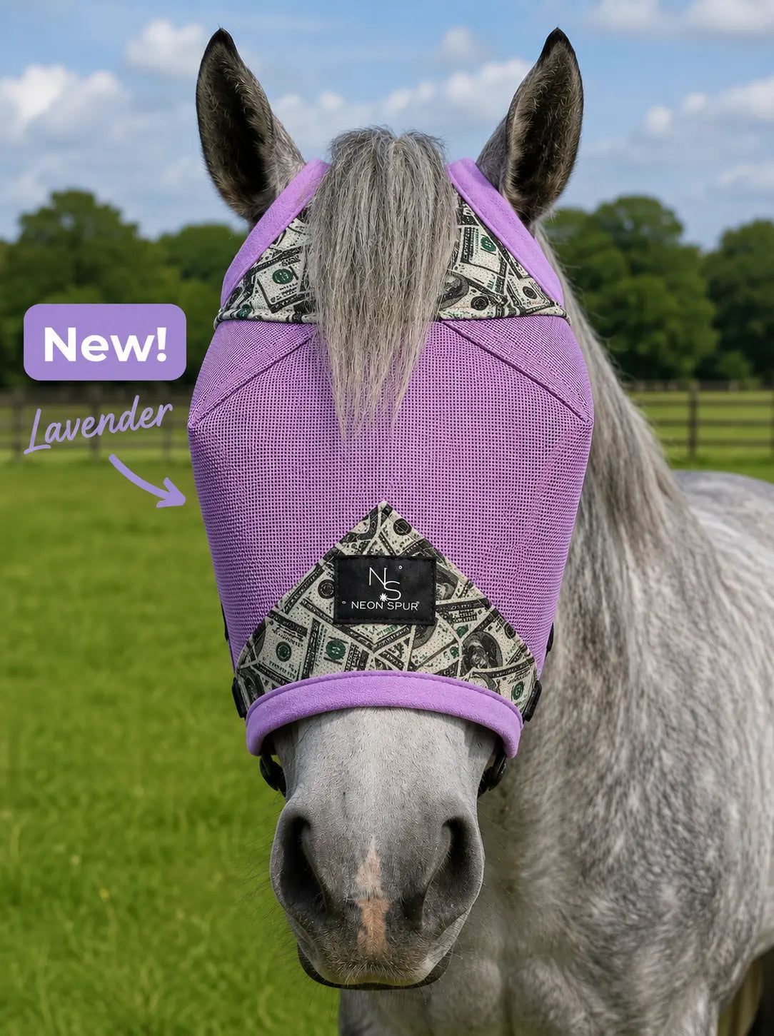 Entry Fees Fly Mask - Lilac Mesh - Full Size