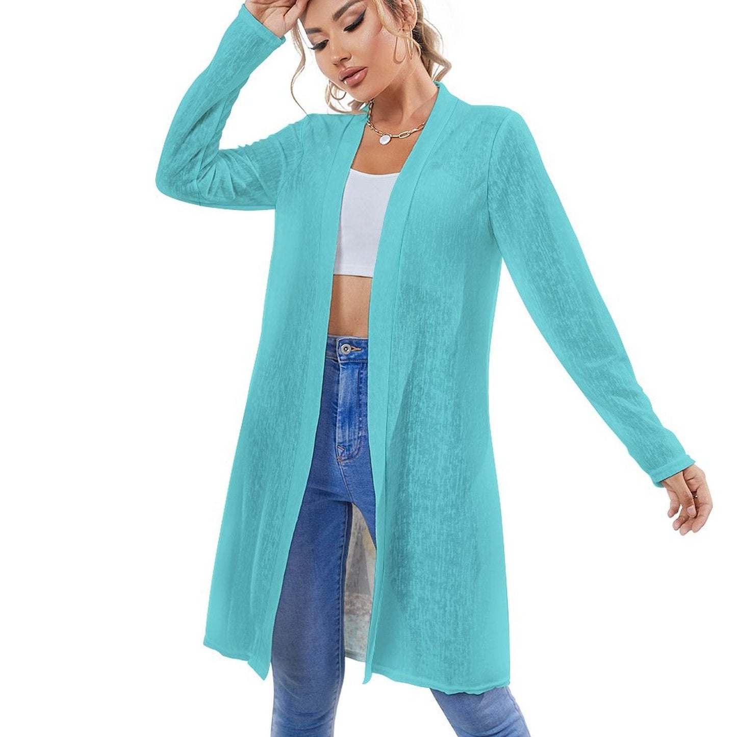 Baha Ranch Retro Pop Western Groovy Cowgirl Lightweight Cardigan