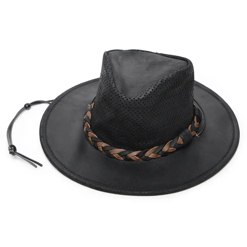 Minnetonka Airflow "Fold Up" Outback - Leather Australian Hat